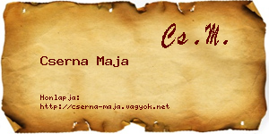 Cserna Maja névjegykártya